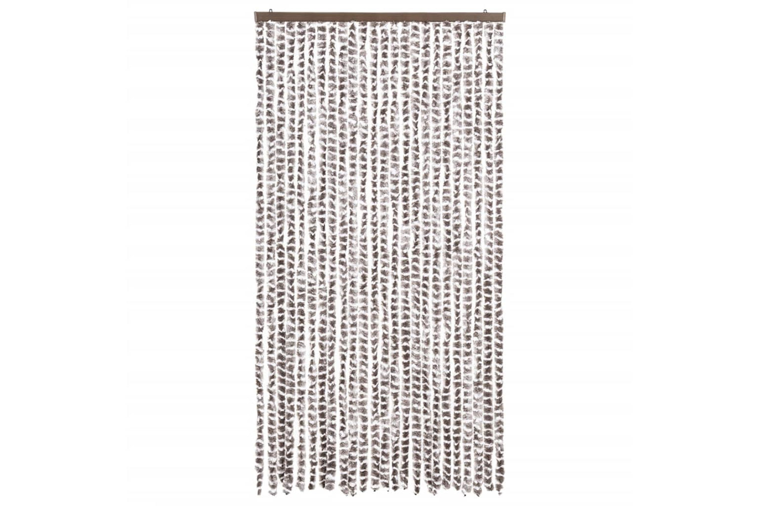 vidaXL Insect Curtain Taupe And White 100x220cm Chenille-2
