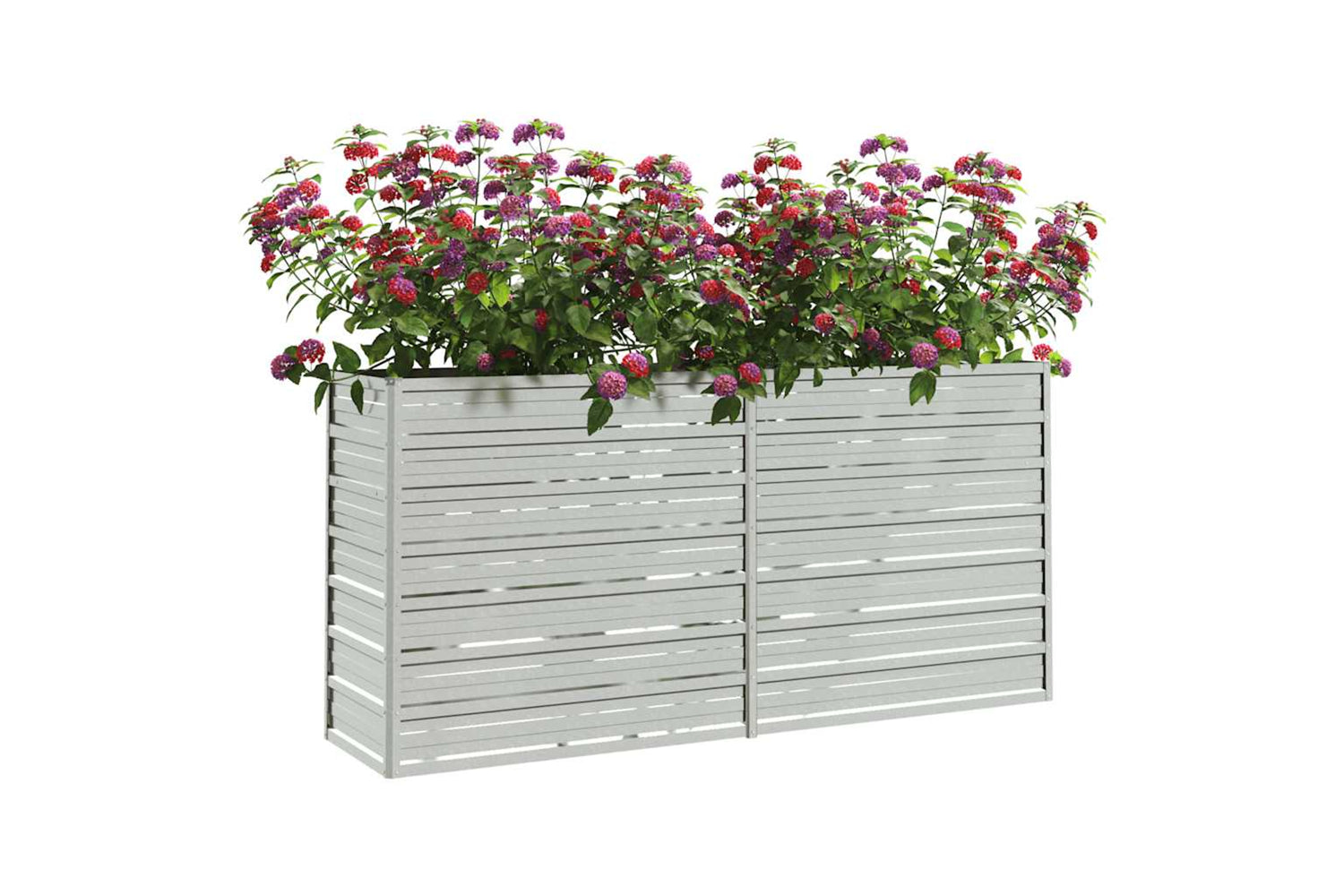 Vidaxl Garden Raised Bed 160x40x77 Cm Galvanized Steel Silver-2