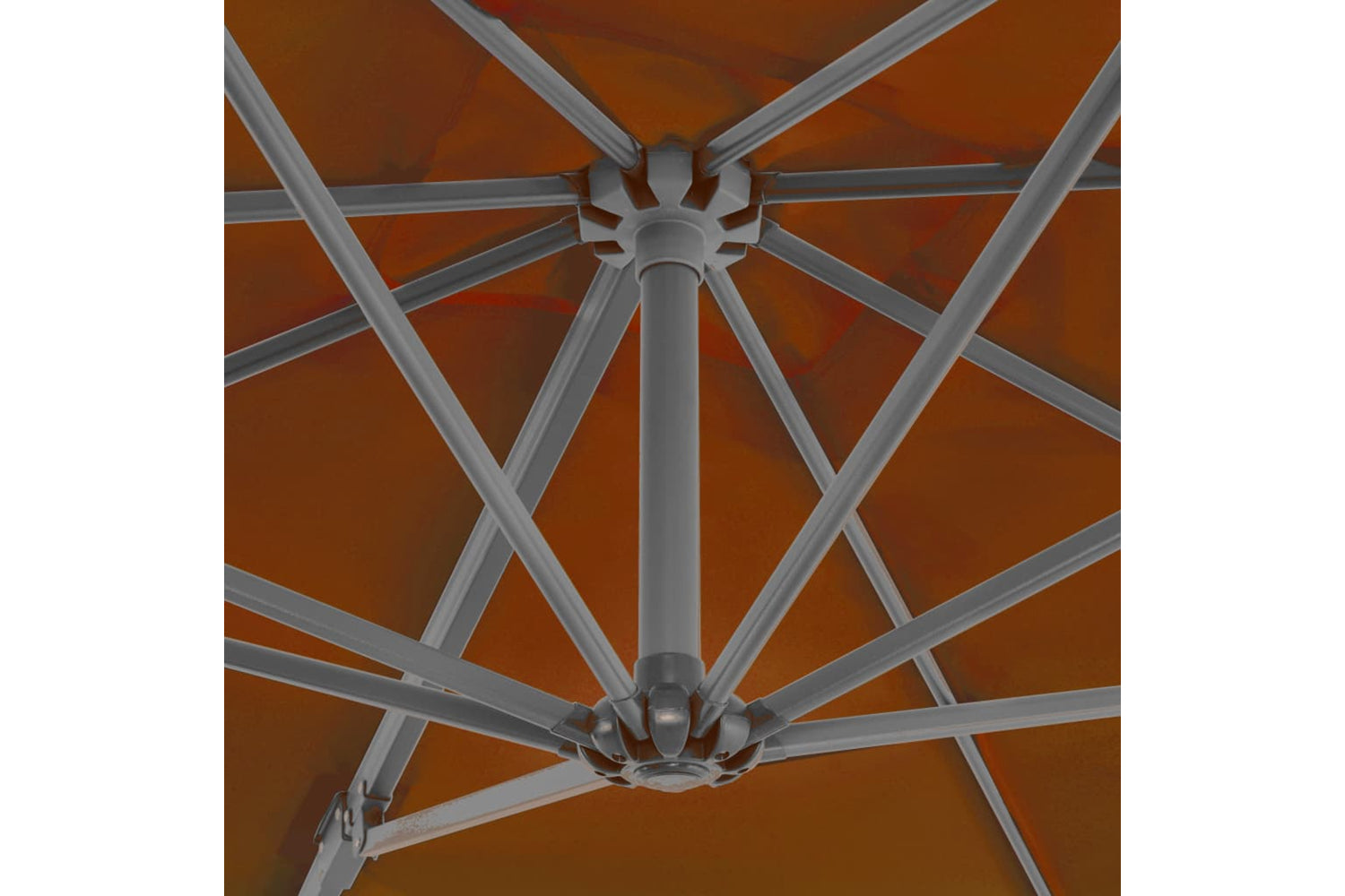 vidaXL 312305 Cantilever Umbrella With Aluminium Pole Terracotta 250x250cm-5