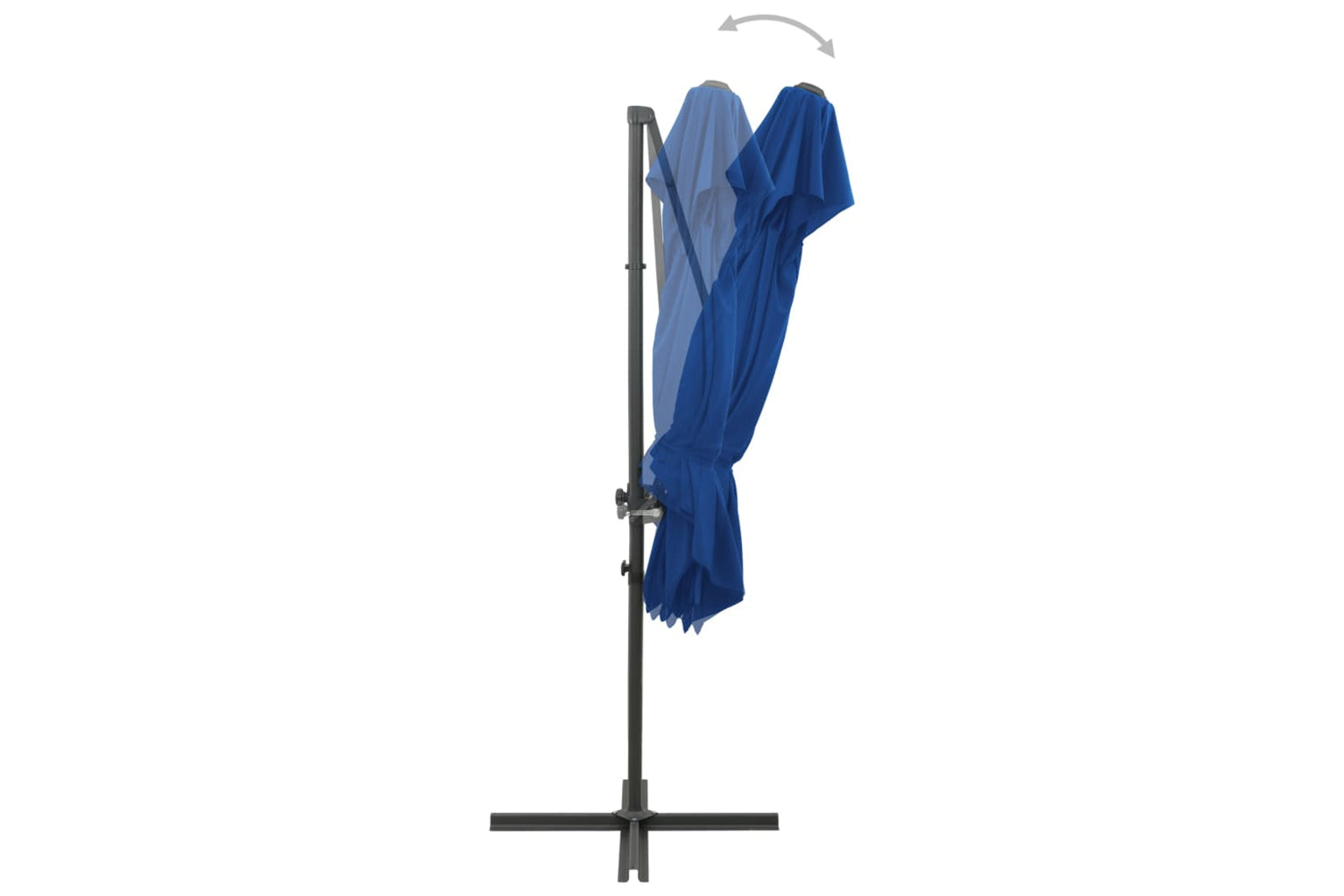vidaXL 312365 Cantilever Umbrella With Double Top Azure Blue 250x250cm-5
