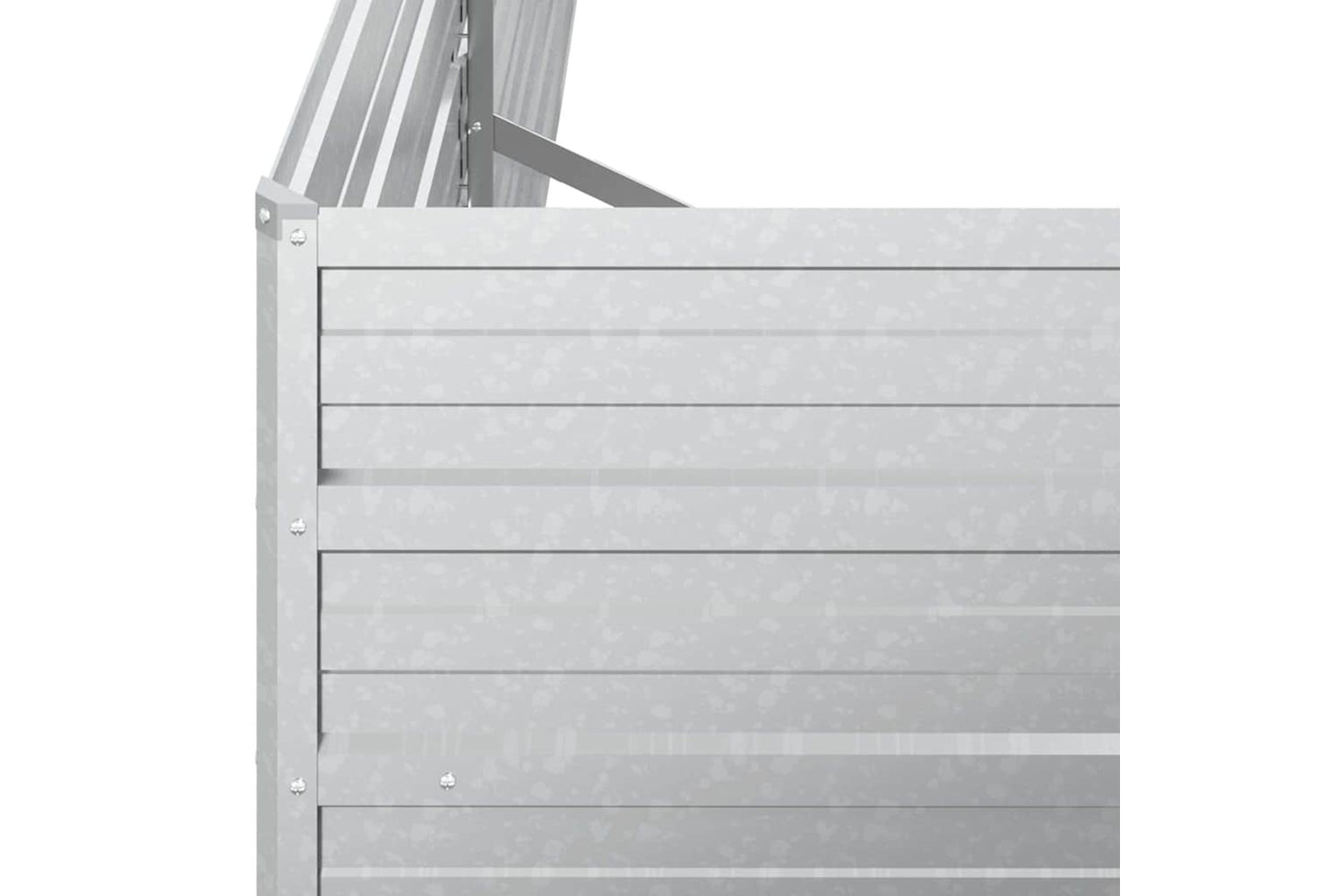 Vidaxl Garden Raised Bed 400x80x77 Cm Galvanized Steel Silver-5