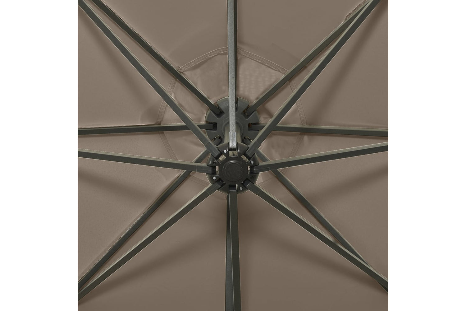 Vidaxl 312339 Cantilever Umbrella With Pole And Led Lights Taupe 300 Cm-8