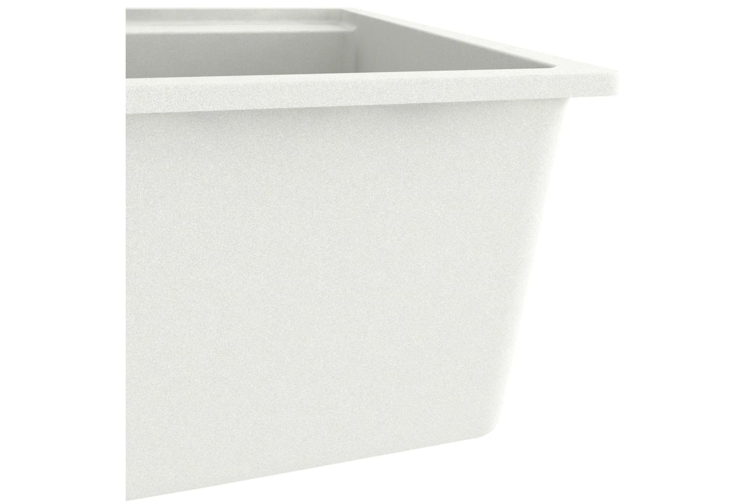 Vidaxl 147064 Kitchen Sink With Overflow Hole White Granite-4
