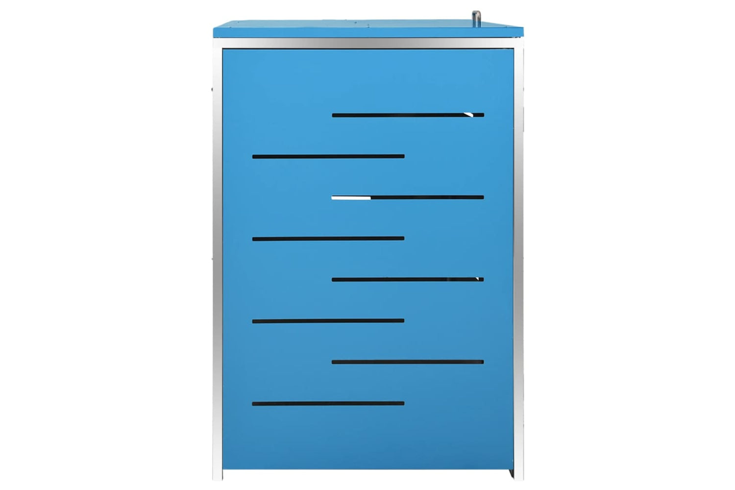 vidaXL Triple Wheelie Bin Shed 207x77.5x112.5cm Stainless Steel-5