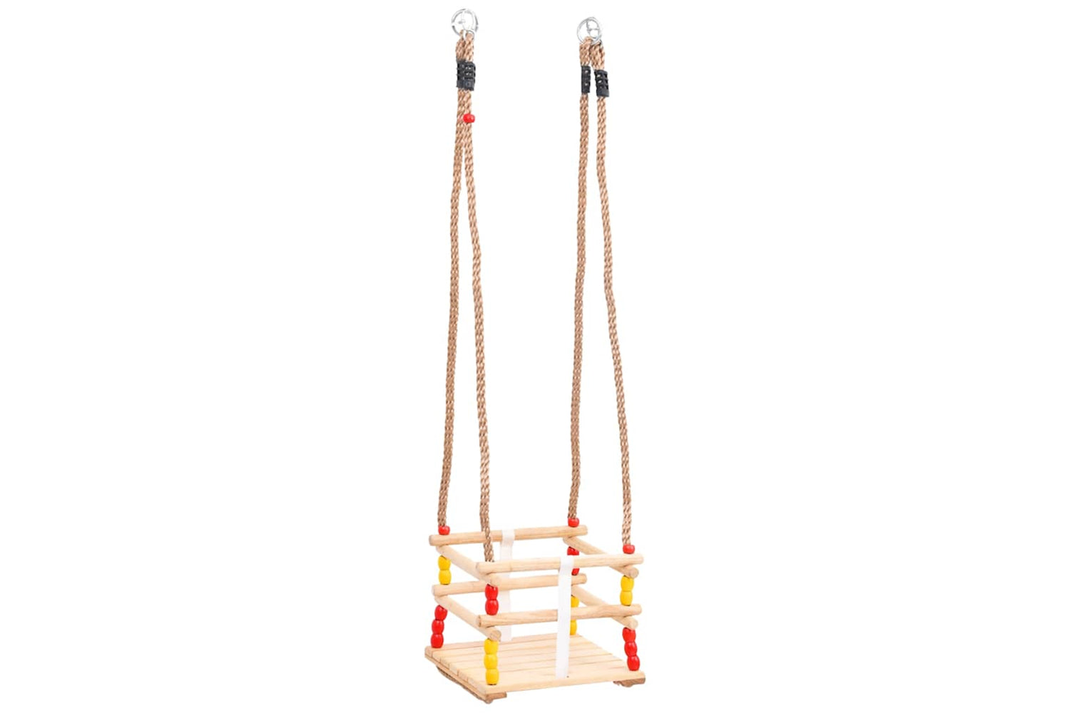 Vidaxl Baby Swing With Safety Belt Solid Pinewood-2