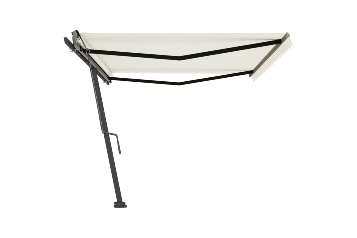 vidaXL 3069777 Freestanding Manual Retractable Awning 500x300cm Cream-5