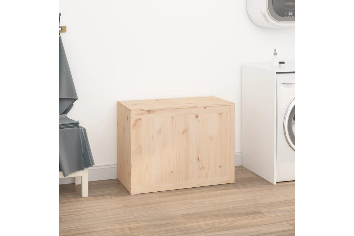 vidaXL 823569 Laundry Box 88.5x44x66cm Solid Wood Pine-2