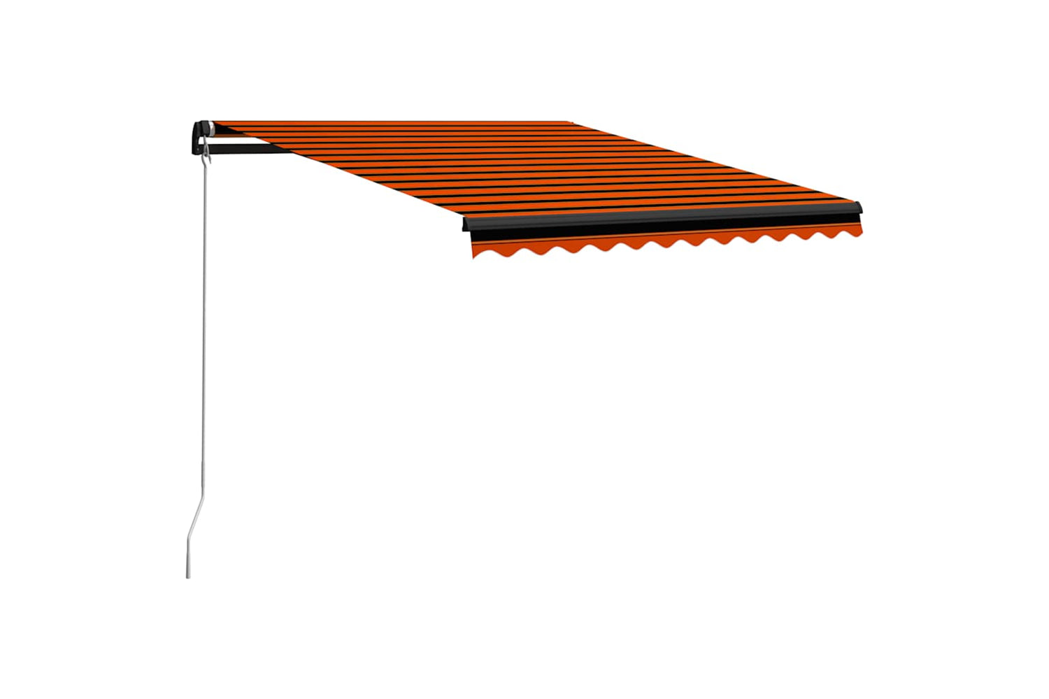 Vidaxl Manual Retractable Awning With Led 350x250 Cm Orange And Brown-2