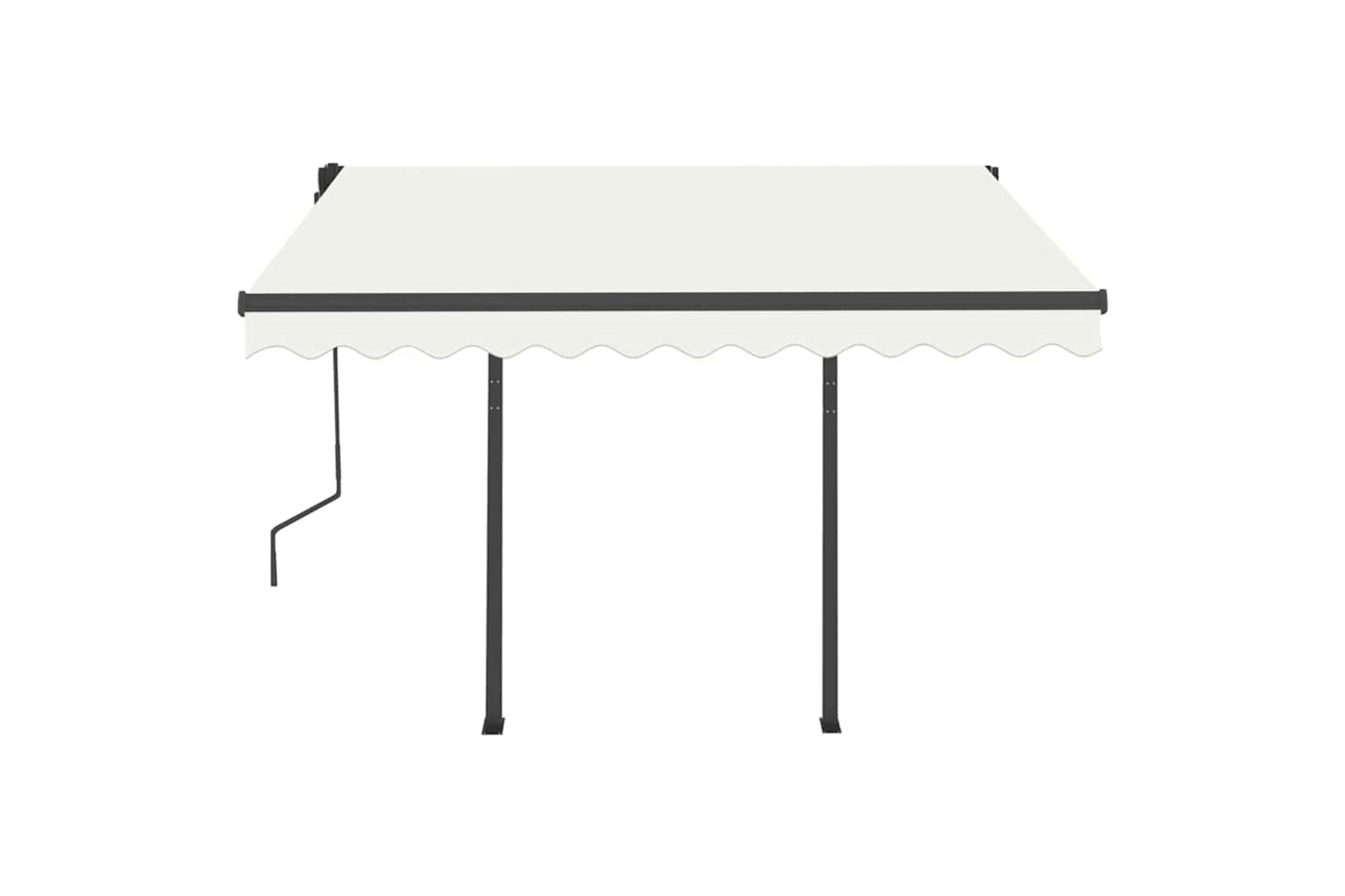 Vidaxl Manual Retractable Awning With Led 3.5x2.5 M Cream-4