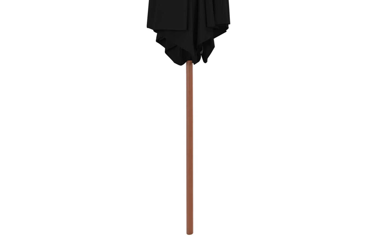 vidaXL 313762 Outdoor Parasol With Wooden Pole Black 270cm-4
