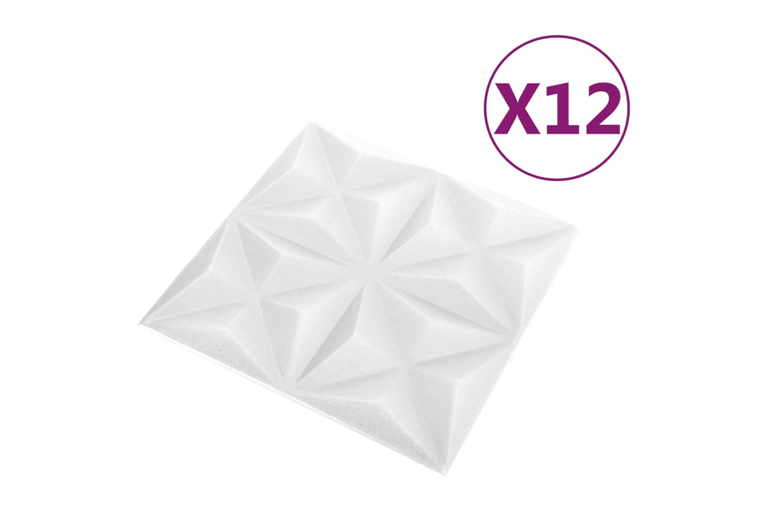 Vidaxl 3d Wall Panels 12 Pcs 50x50 Cm Origami White 3 M²-2
