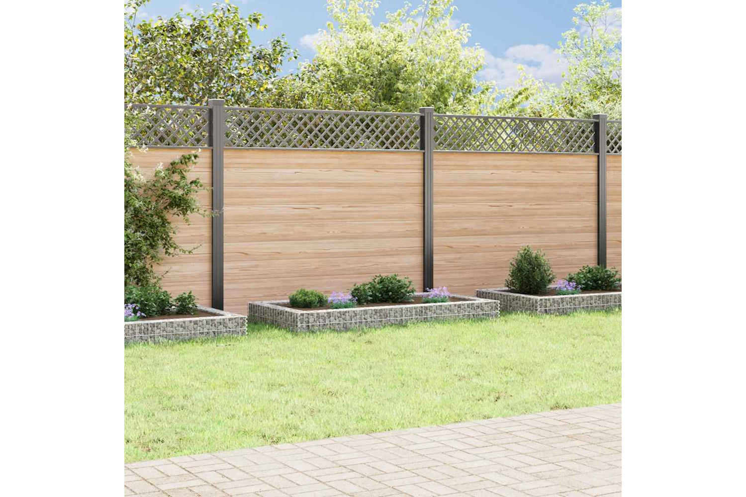 vidaXL 151312 Gabion Raised Bed Galvanised Steel 200x100x20cm-2