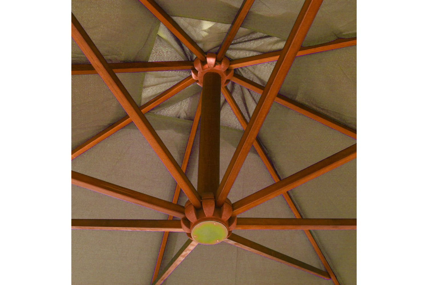 Vidaxl 313775 Hanging Parasol With Pole Taupe 3x3 M Solid Fir Wood-4