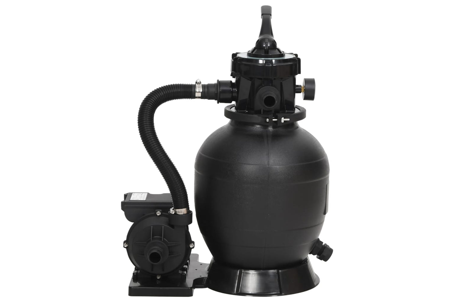 Vidaxl Pool Sand Filter With 6-way Valve Black-2