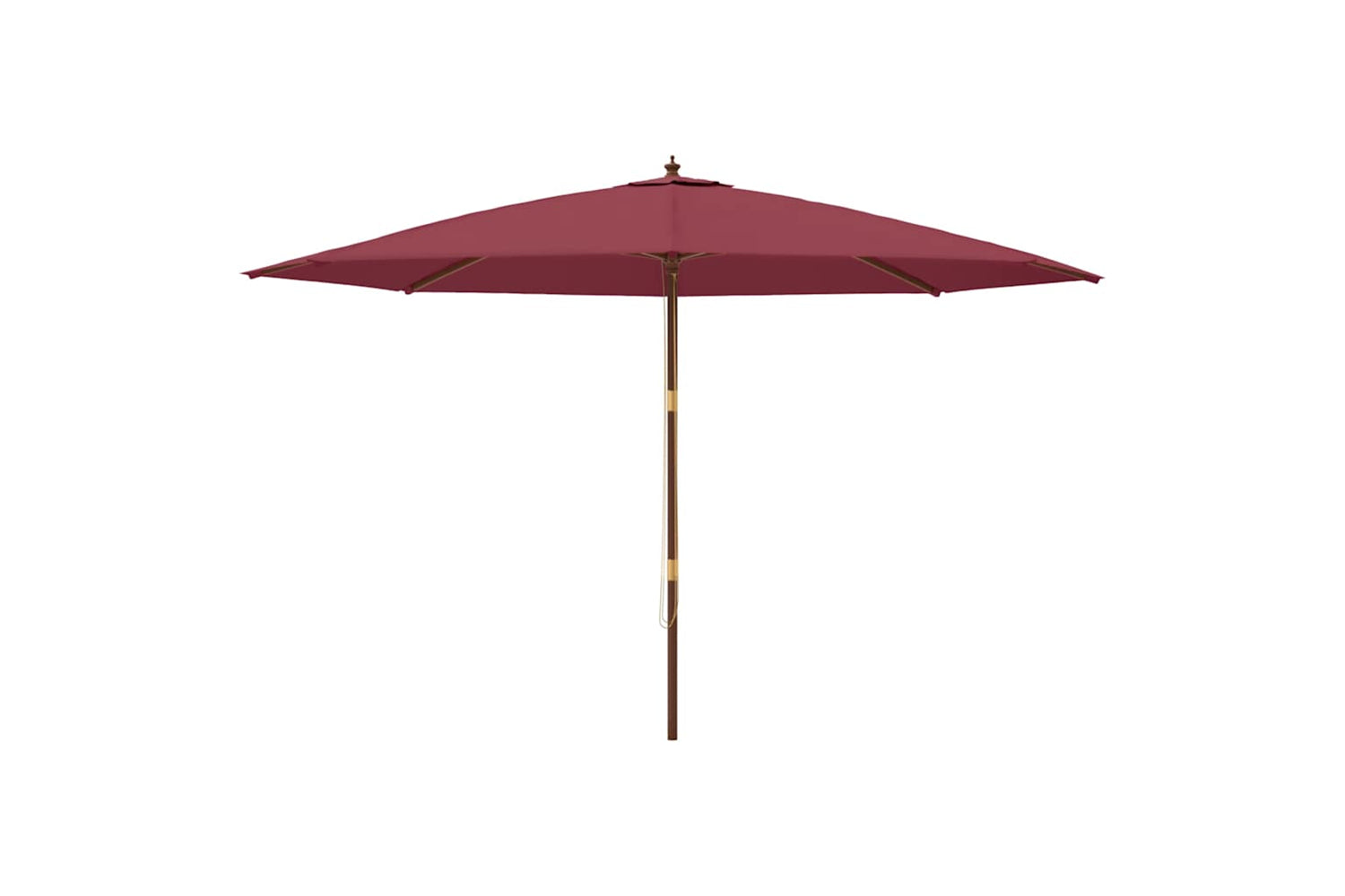 vidaXL 363179 Garden Parasol With Wooden Pole Bordeaux Red 400x273cm-2