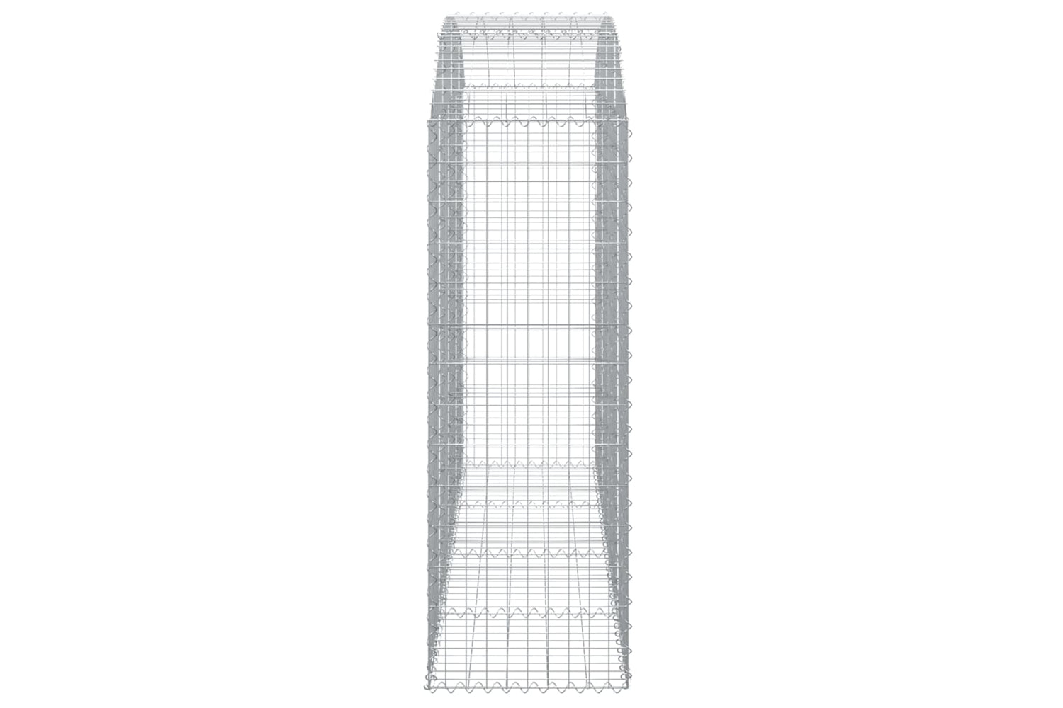 vidaXL 153477 Arched Gabion Basket 200x50x140/160cm Galvanised Iron-3