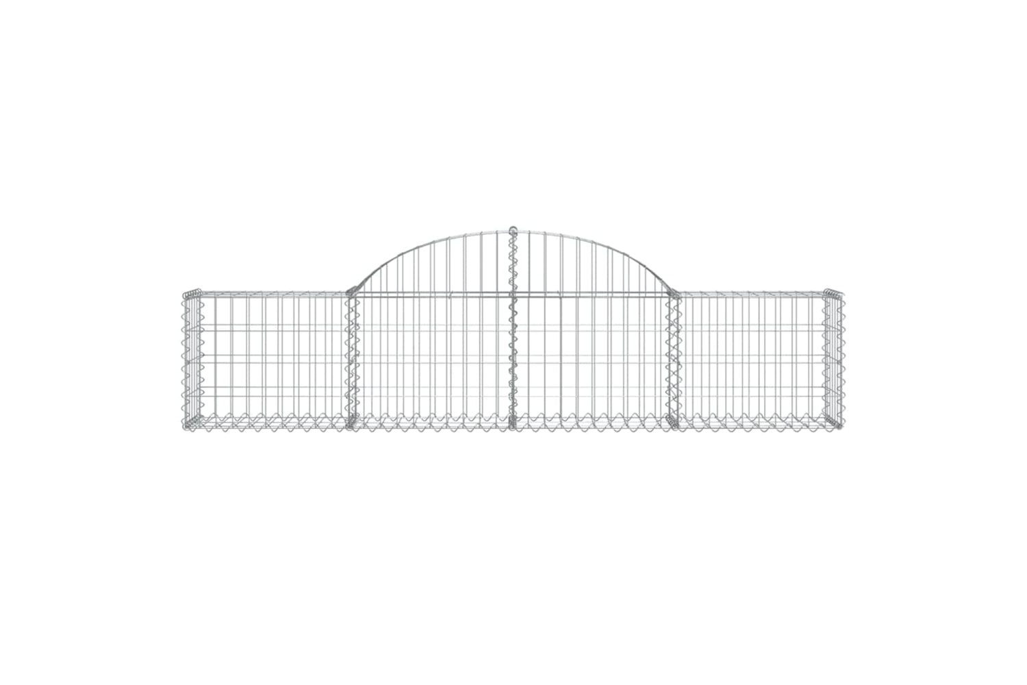 vidaXL 3146050 Arched Gabion Baskets 5 Pcs 200x30x40/60cm Galvanised Iron-3