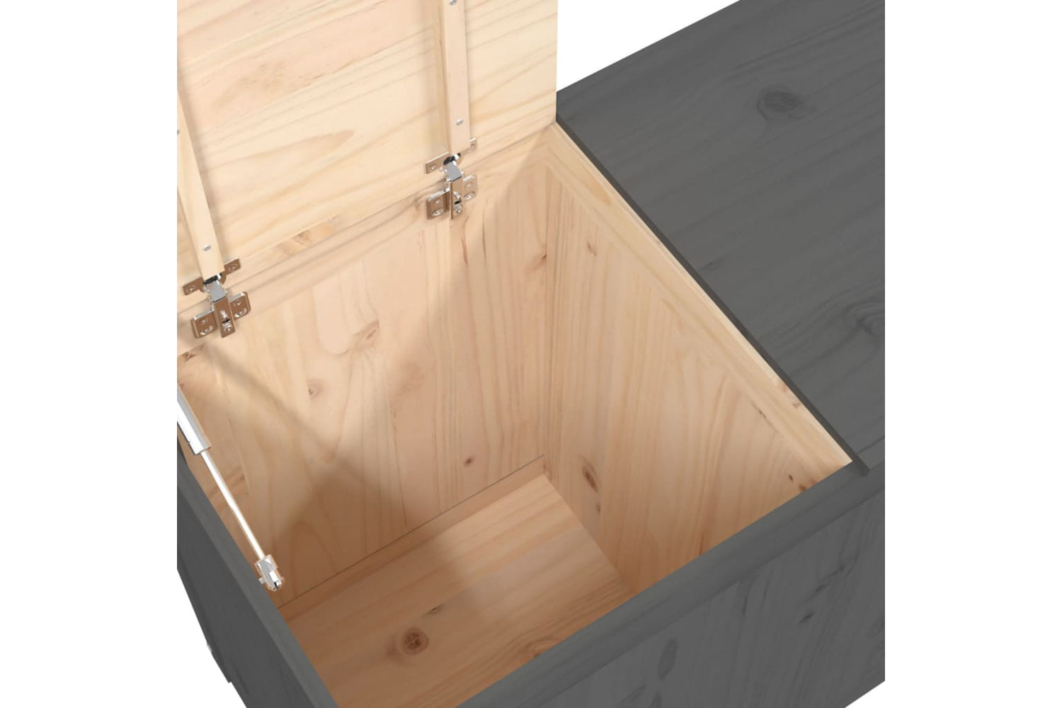 vidaXL 823571 Laundry Box Grey 88.5x44x66cm Solid Wood Pine-7
