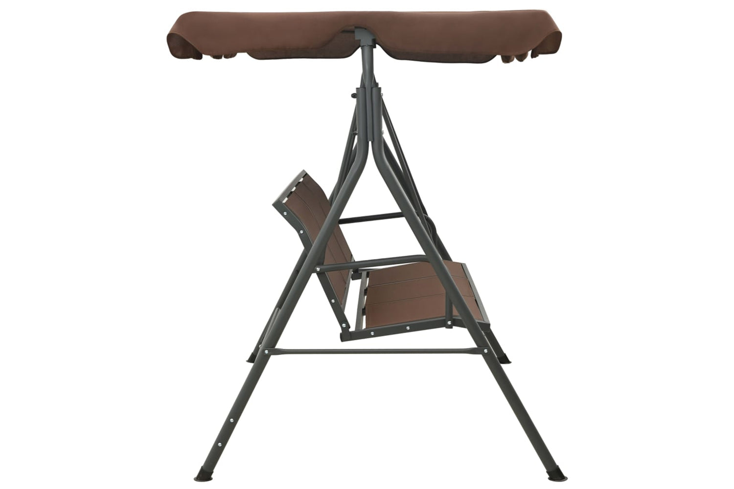 Vidaxl 41422 Garden Swing Bench With Canopy Coffee-3