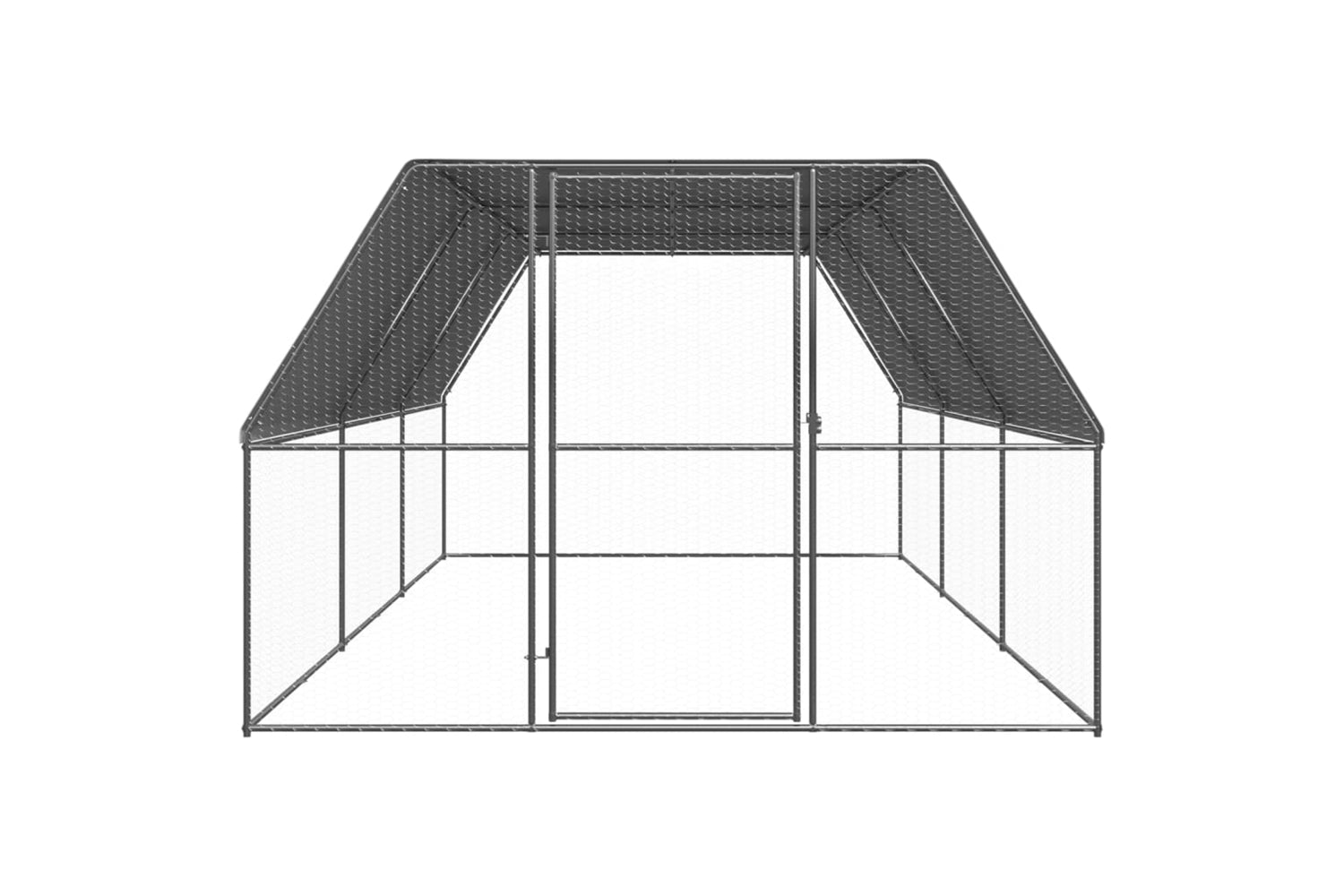 Vidaxl 3154377 Outdoor Chicken Cage 3x6x2 M Galvanised Steel-2