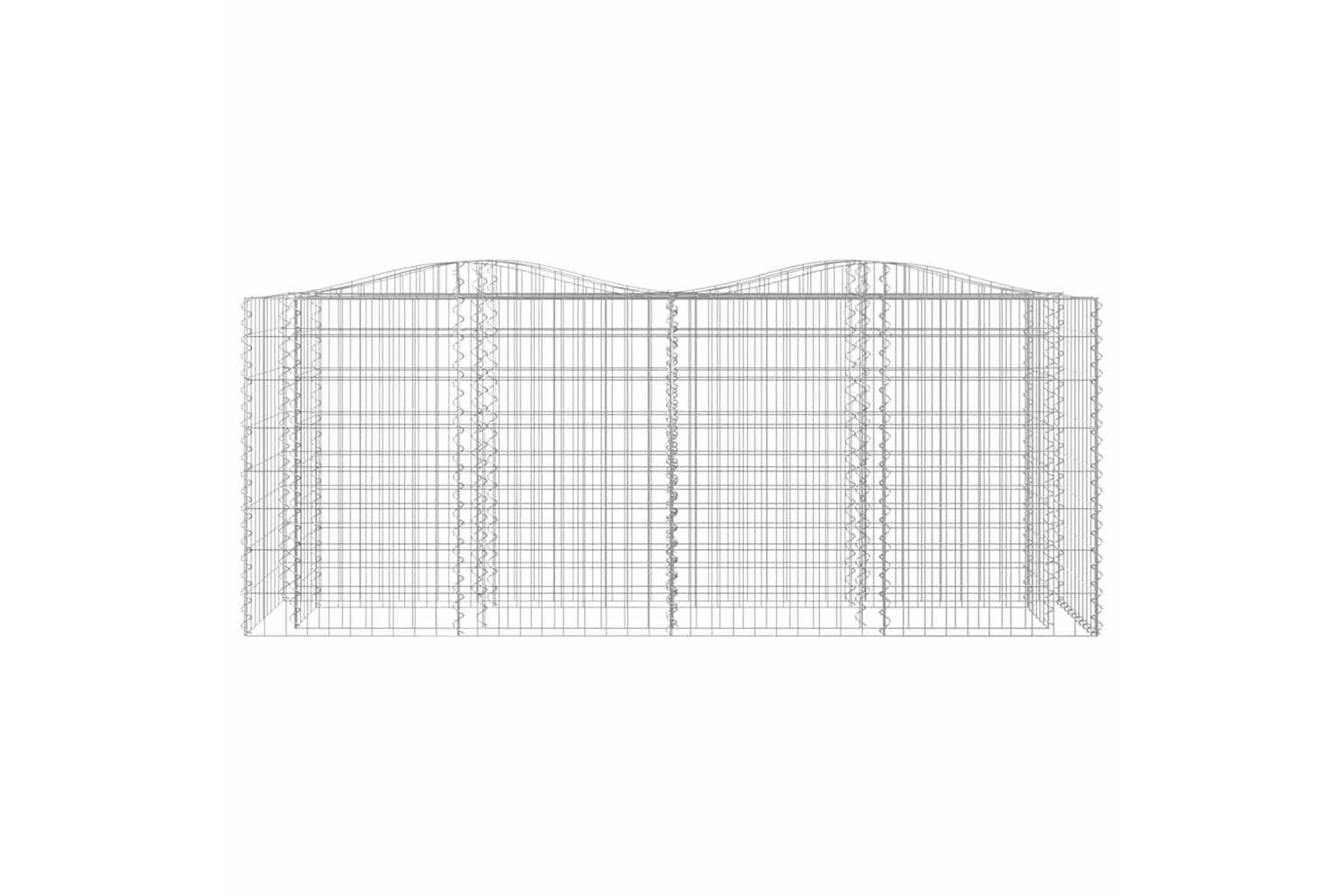 vidaXL 153546 Arched Gabion Raised Bed 200x50x100cm Galvanised Iron-2