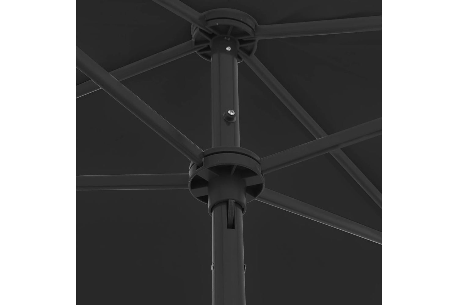 vidaXL 314725 Beach Umbrella Black 180x120cm-6