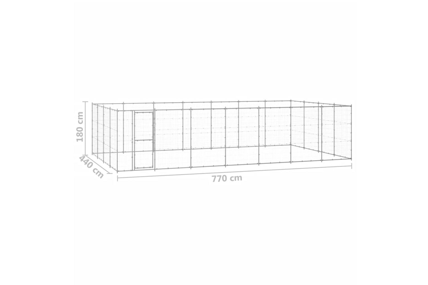 Vidaxl 3082320 Outdoor Dog Kennel Galvanised Steel 33.88 M2-6