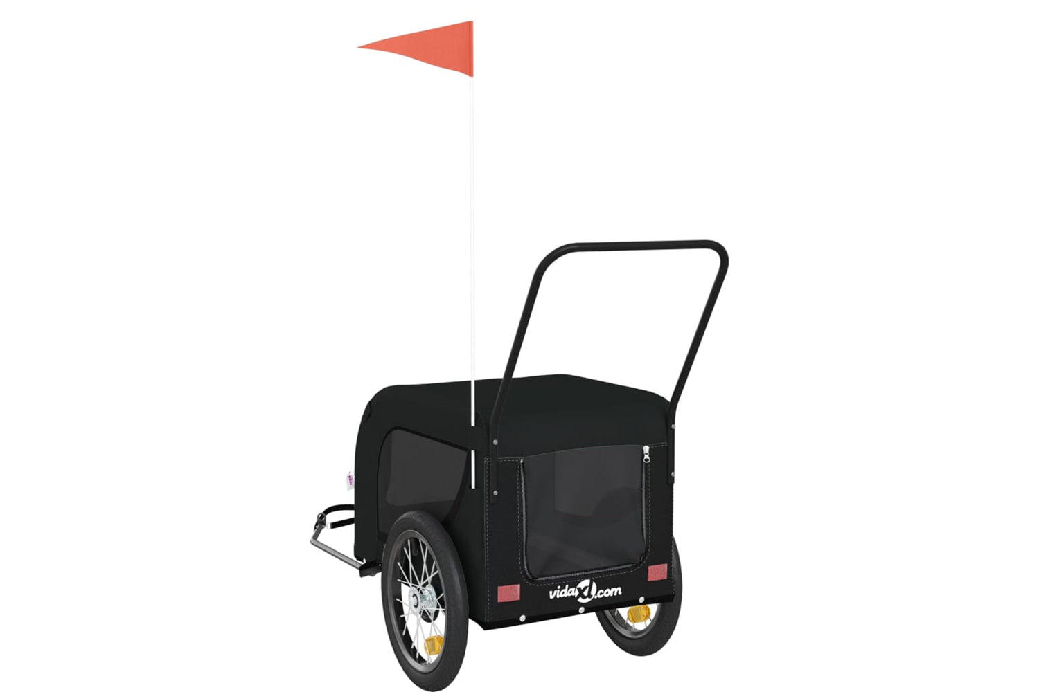 Vidaxl 94024 Pet Bike Trailer Black Oxford Fabric And Iron-6