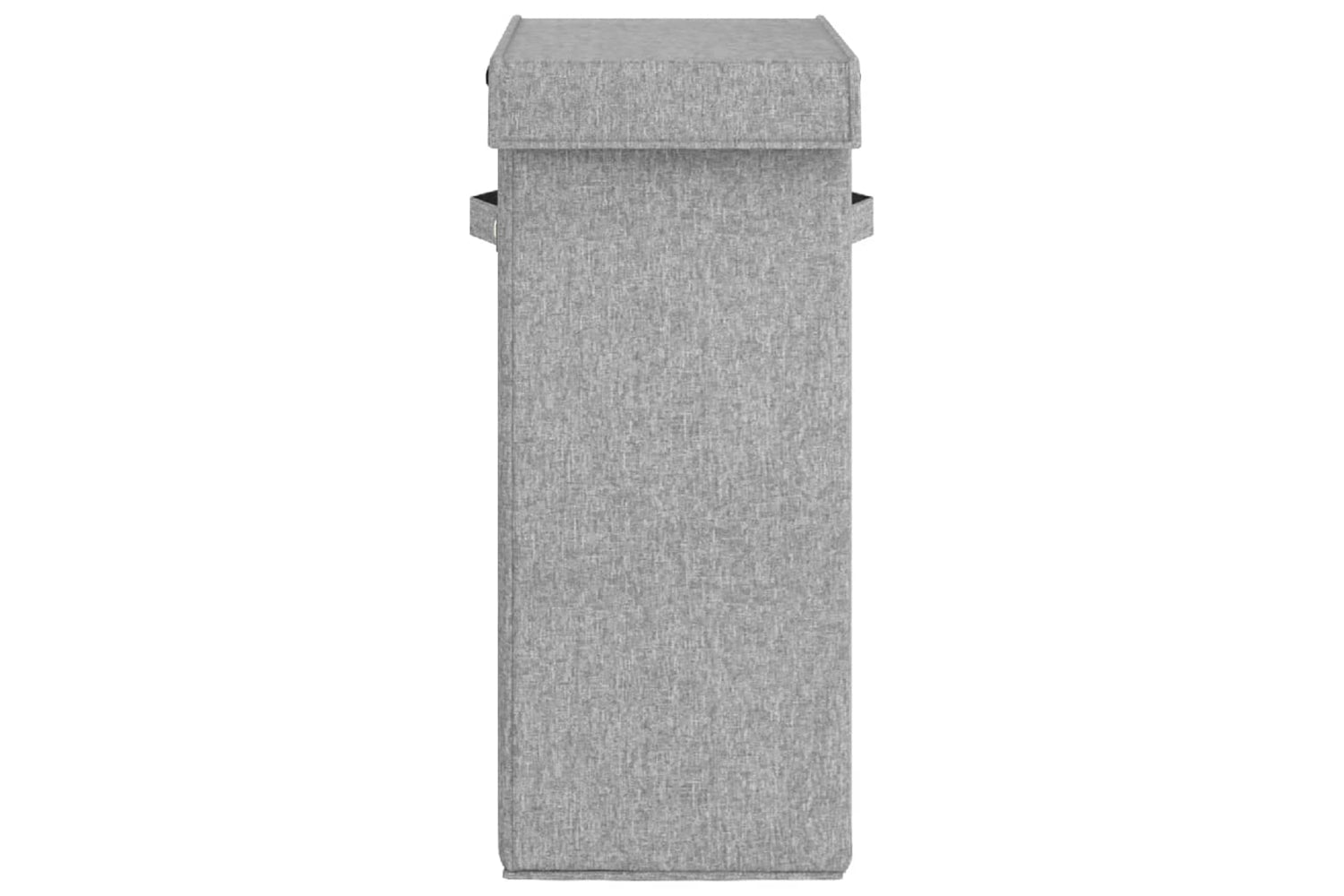 vidaXL 351039 Foldable Laundry Hamper Grey 26x34.5x59.5cm Faux Linen Fabric-2