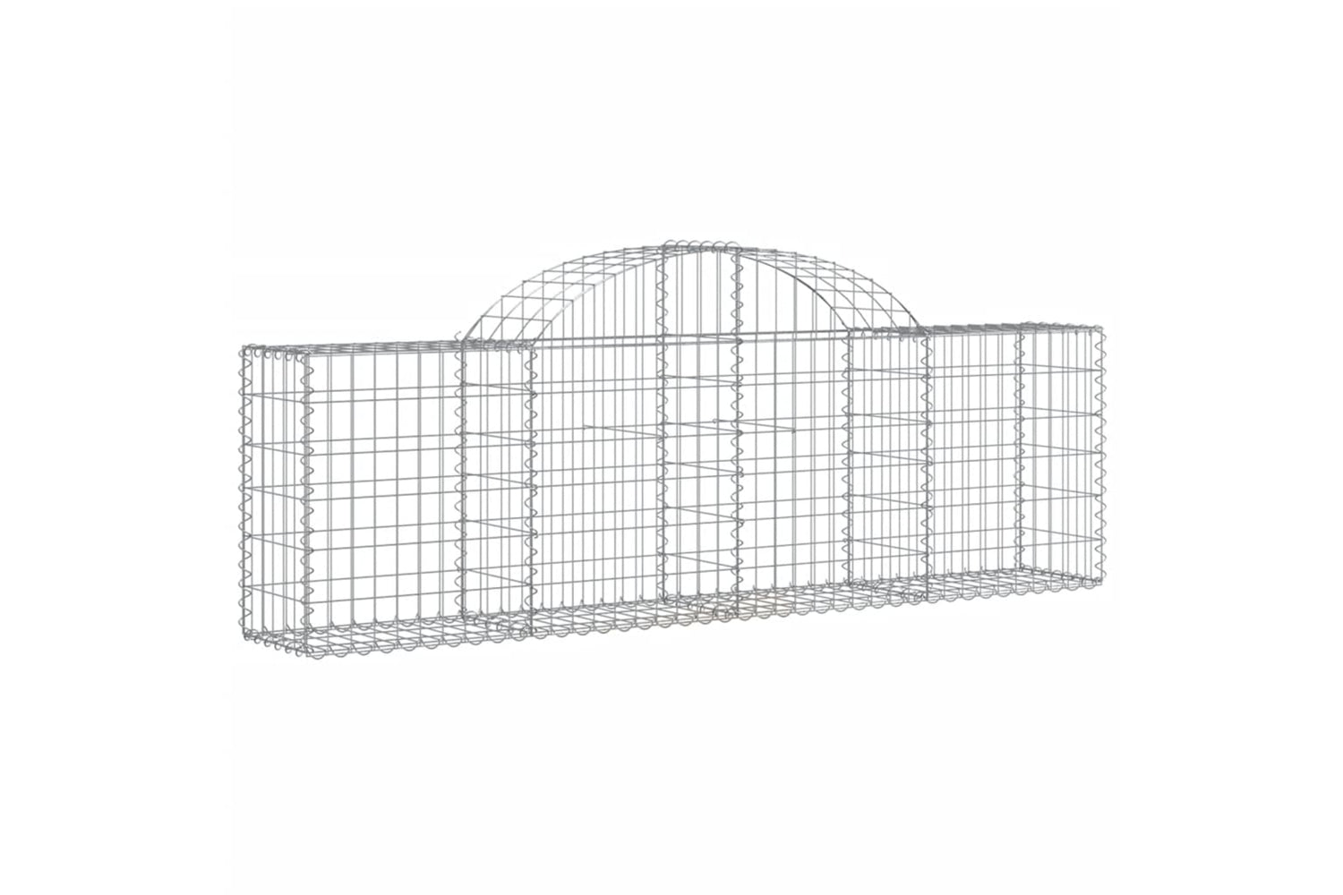 vidaXL 3146077 Arched Gabion Baskets 11 Pcs 200x30x60/80cm Galvanised Iron-2