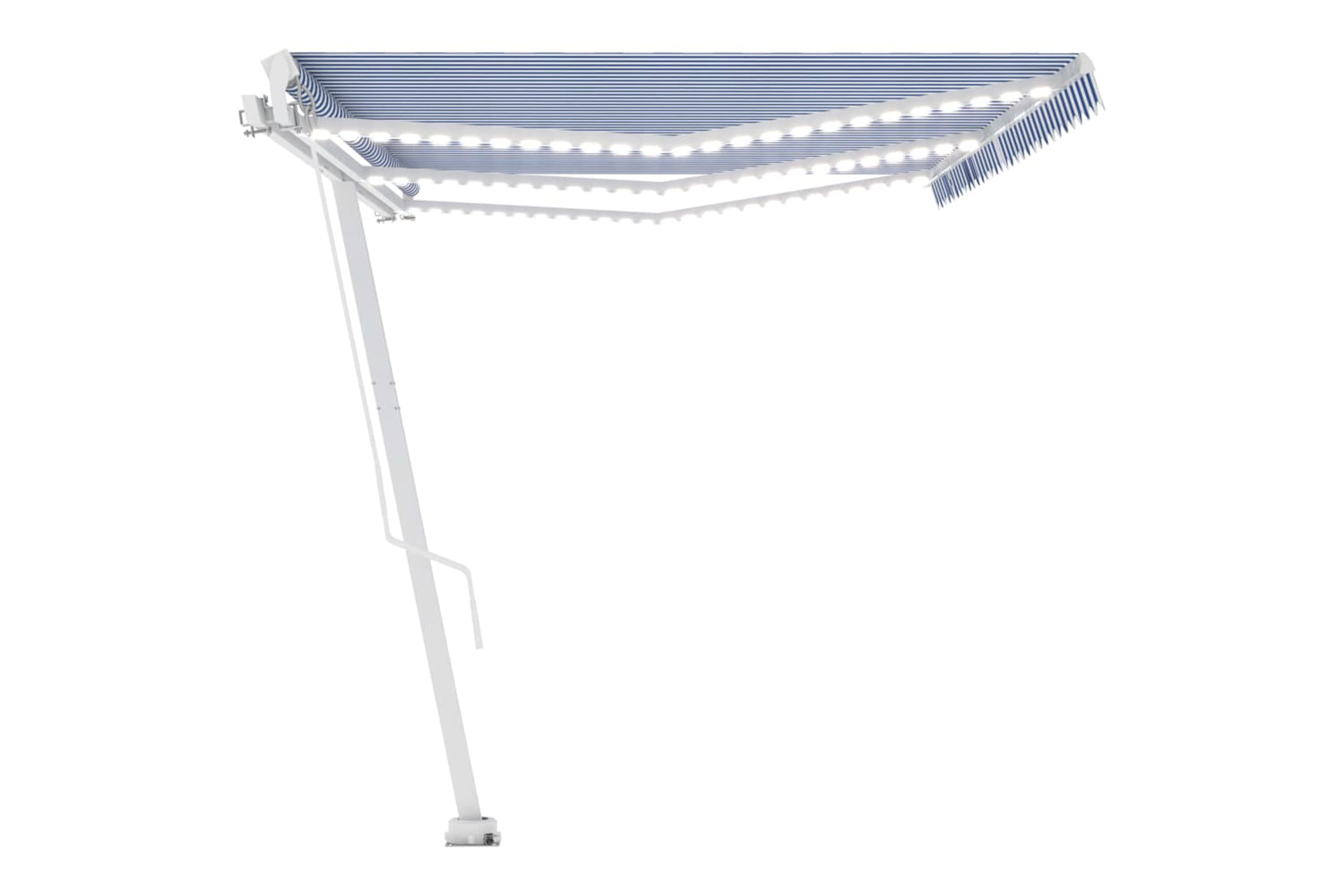 vidaXL 3069681 Manual Retractable Awning With Led 600x350cm Blue And White-4
