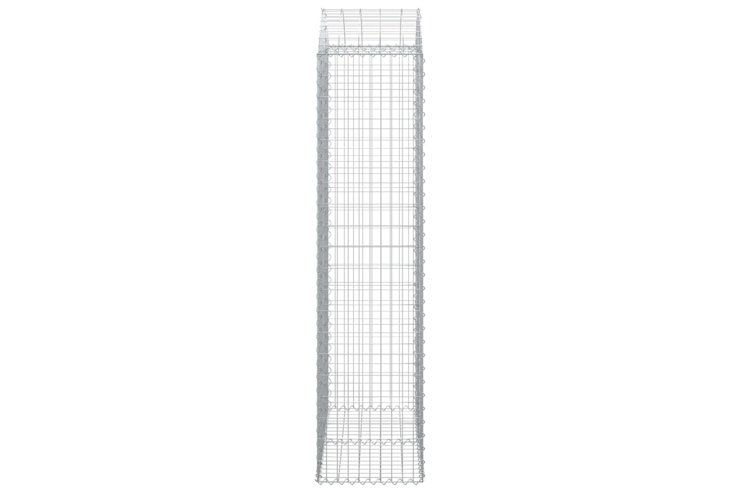 vidaXL 153440 Arched Gabion Basket 100x50x200/220cm Galvanised Iron-3