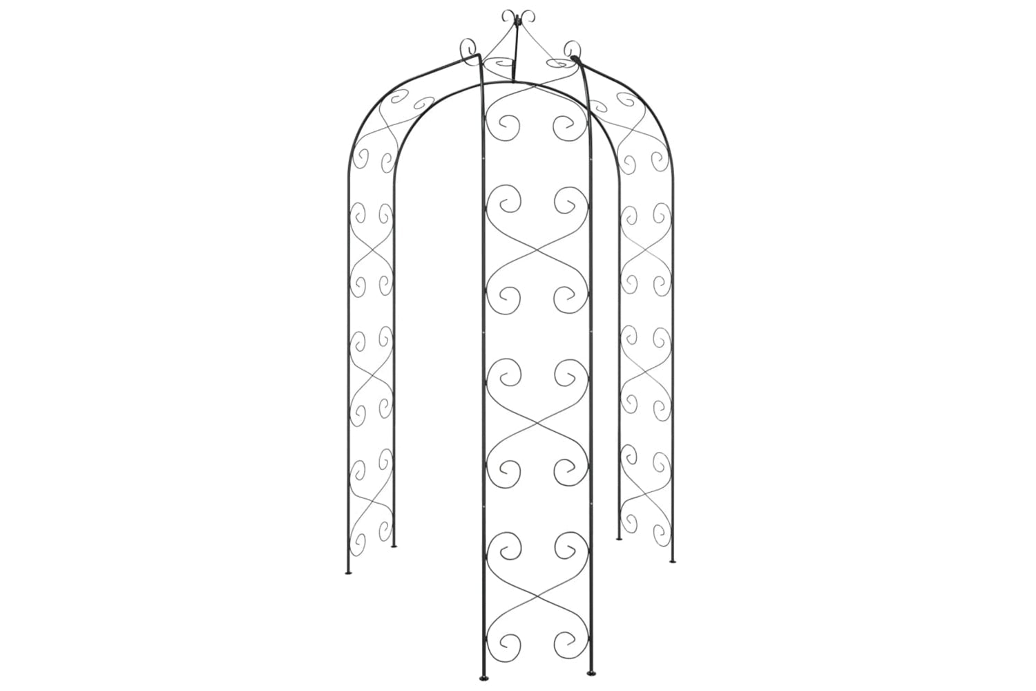 vidaXL 319351 Garden Arch Black ÃƒÂƒÃ‚Â˜180x255cm Steel-2
