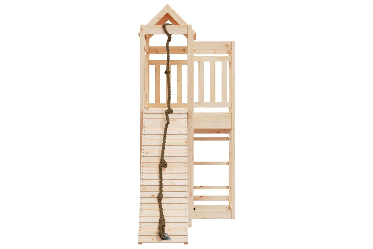 Vidaxl 3156874 Playhouse With Climbing Wall Solid Wood Pine-4