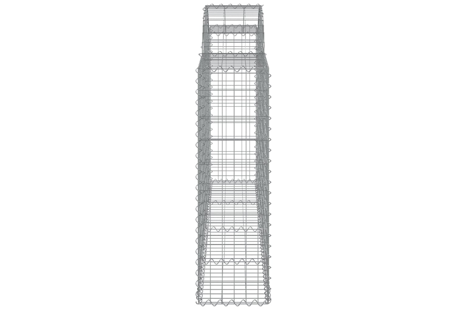 vidaXL 3146124 Arched Gabion Baskets 18 Pcs 200x30x100/120cm Galvanised Iron-4