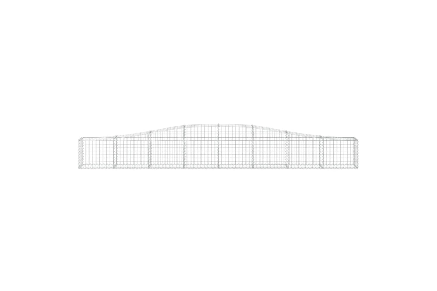 vidaXL 3145787 Arched Gabion Baskets 2 Pcs 400x30x40/60cm Galvanised Iron-3