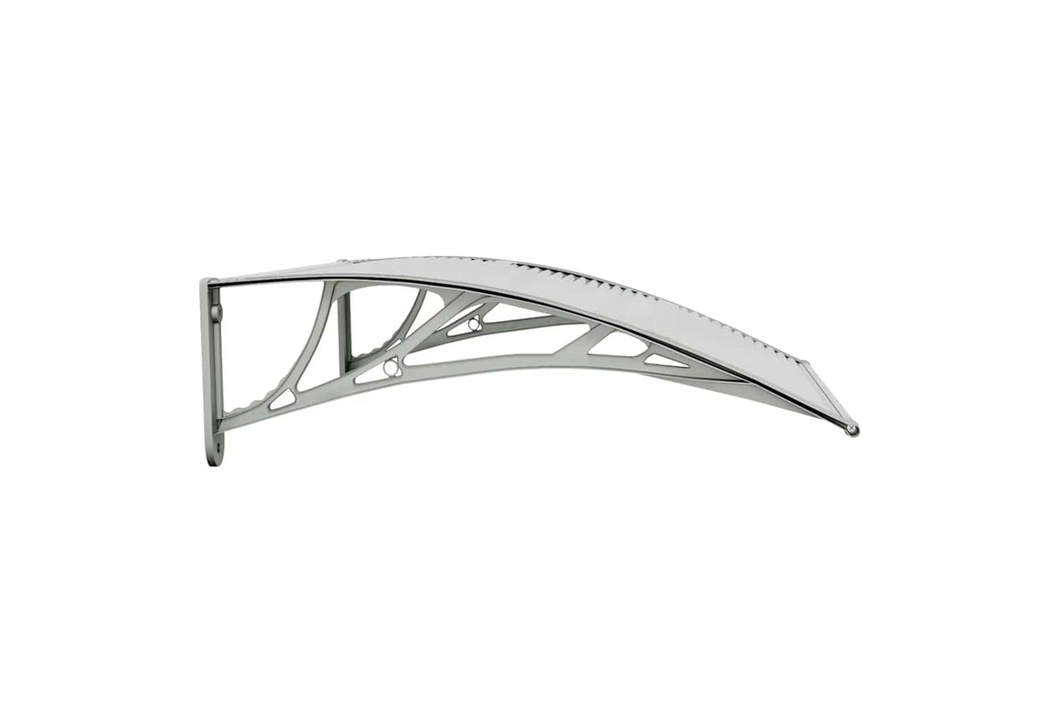 vidaXL 153586 Door Canopy Grey And Transparent 80x80cm Polycarbonate-4