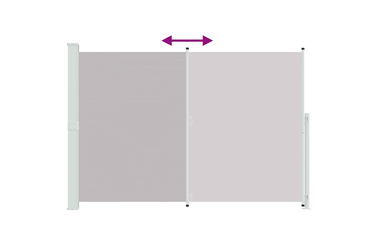 vidaXL 313413 Patio Retractable Side Awning 200x300cm Grey-6