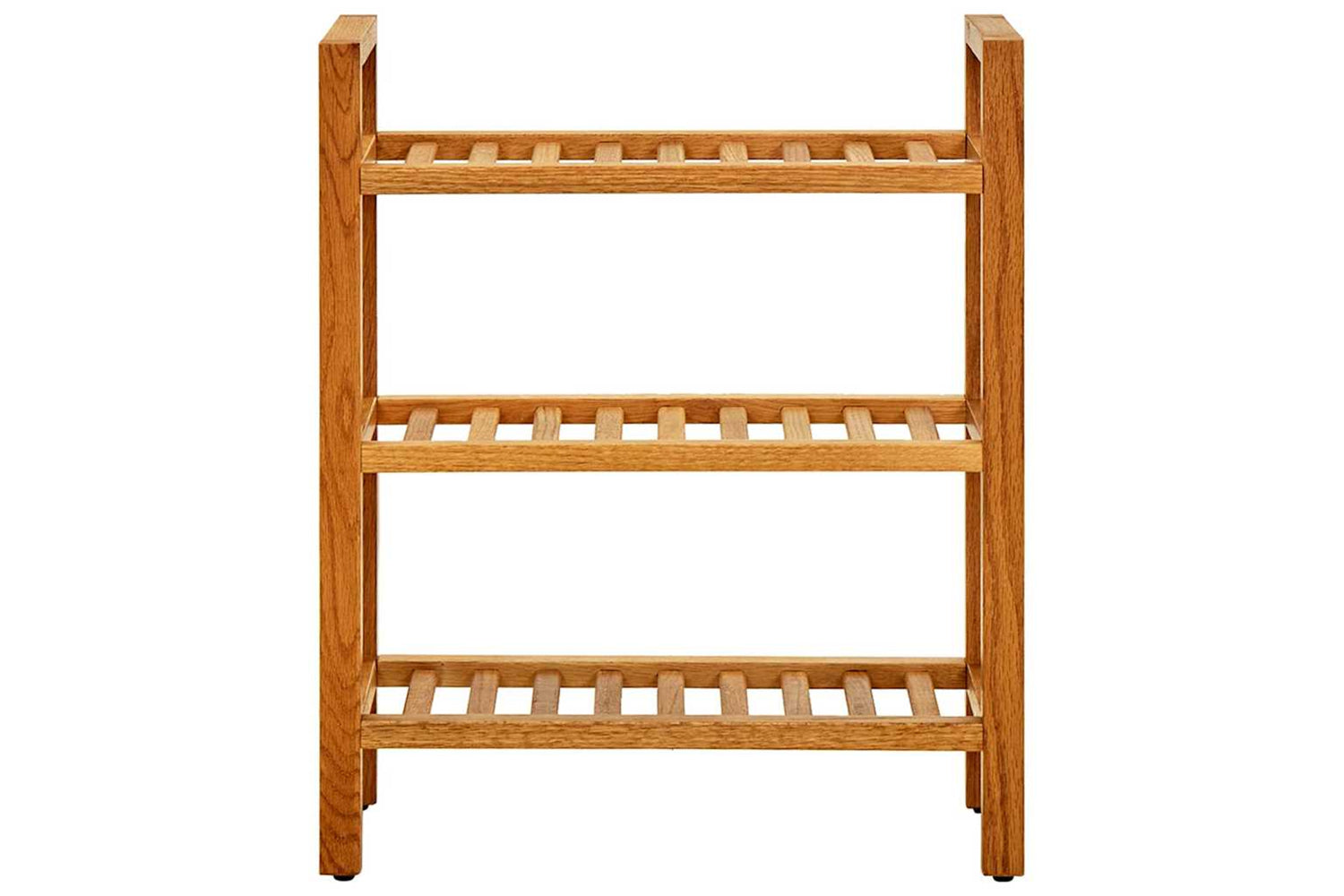 vidaXL 331745 Shoe Rack With 3 Shelves 50x27x60cm Solid Oak Wood-2