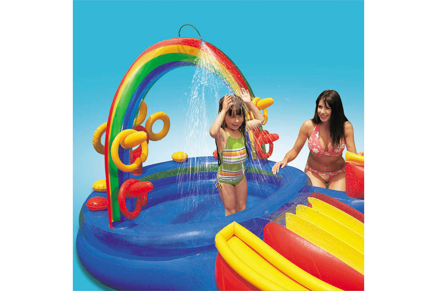 Intex Inflatable Pool Rainbow Ring Play Center 297x193 X135 Cm 57453np-3