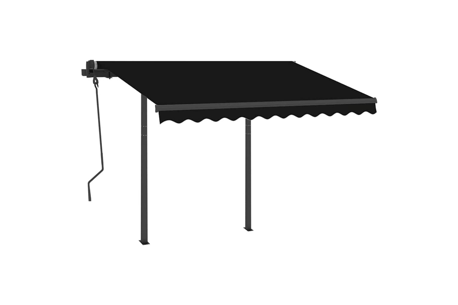 Vidaxl Manual Retractable Awning With Led 3.5x2.5 M Anthracite-2