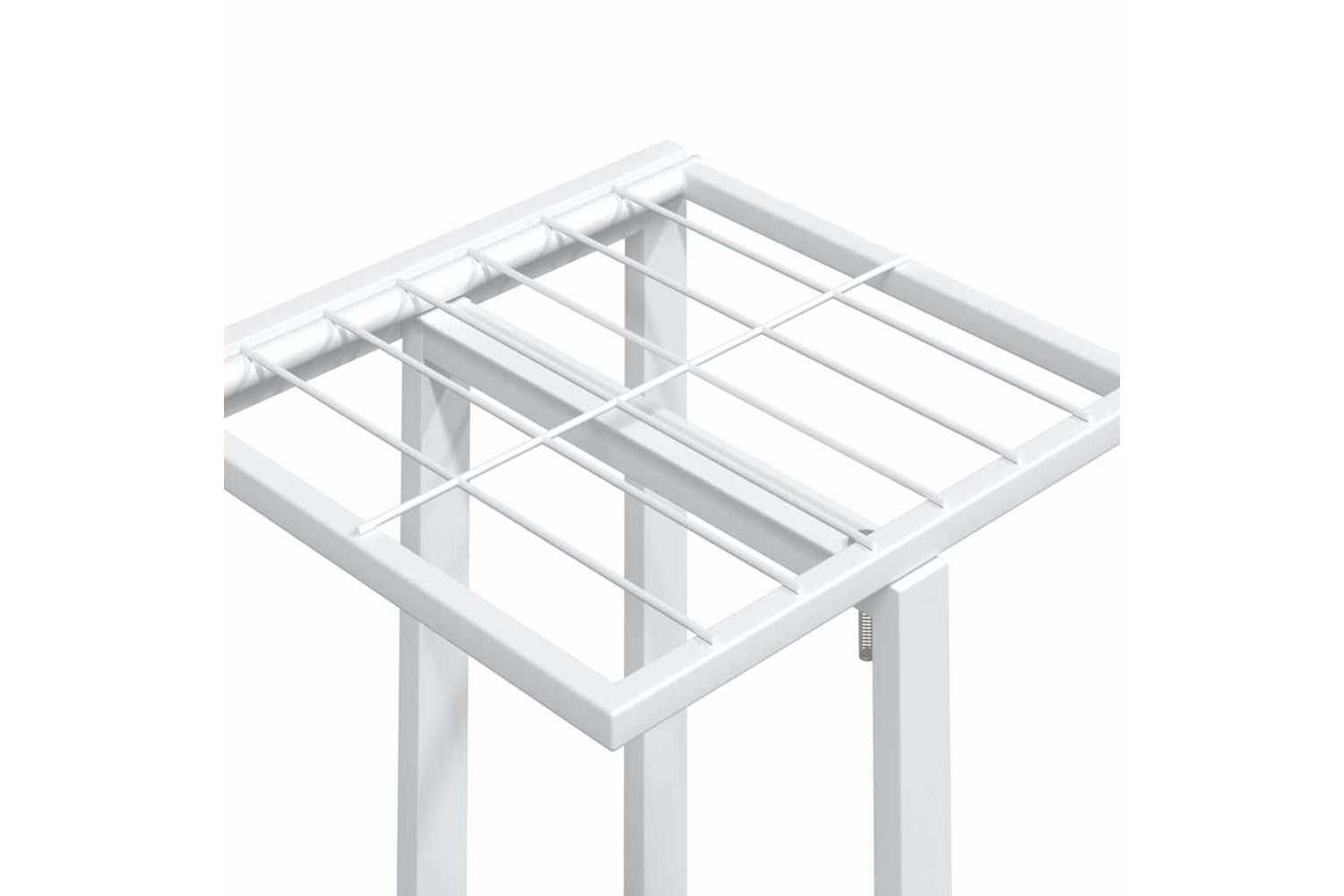 vidaXL 343116 4-floor Flower Stand With Wheels 44x23x80cm White Iron-7
