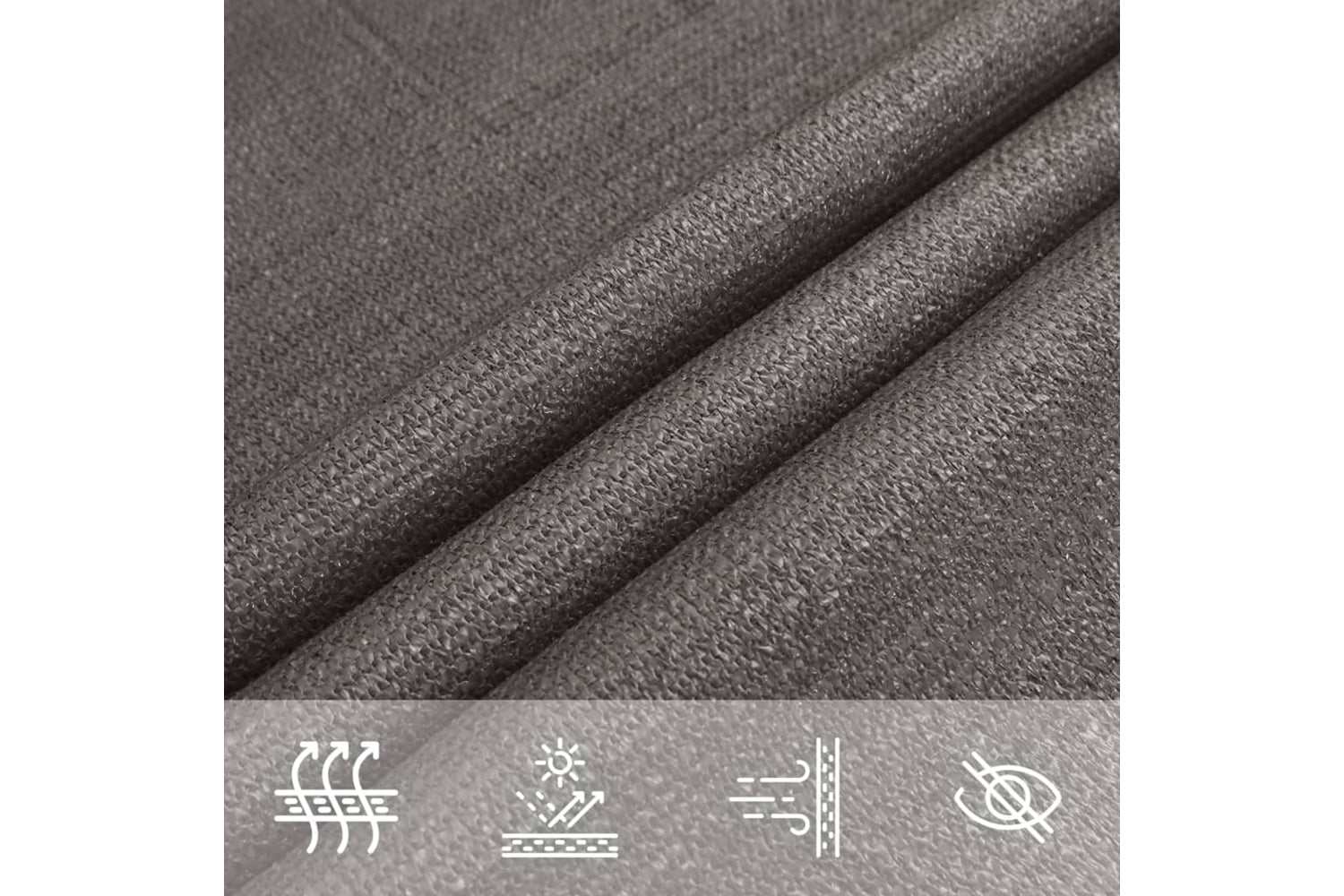 vidaXL 311076 Sunshade Sail 160 G/mÂ² Anthracite 3.5x4.5 M Hdpe-4