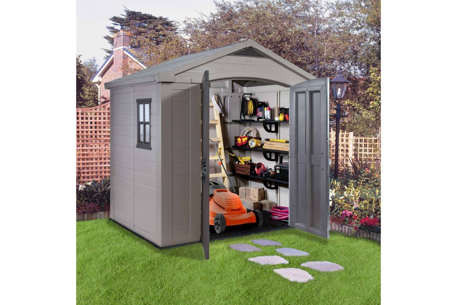 Keter 418554 Garden Shed Factor 86 Beige-5