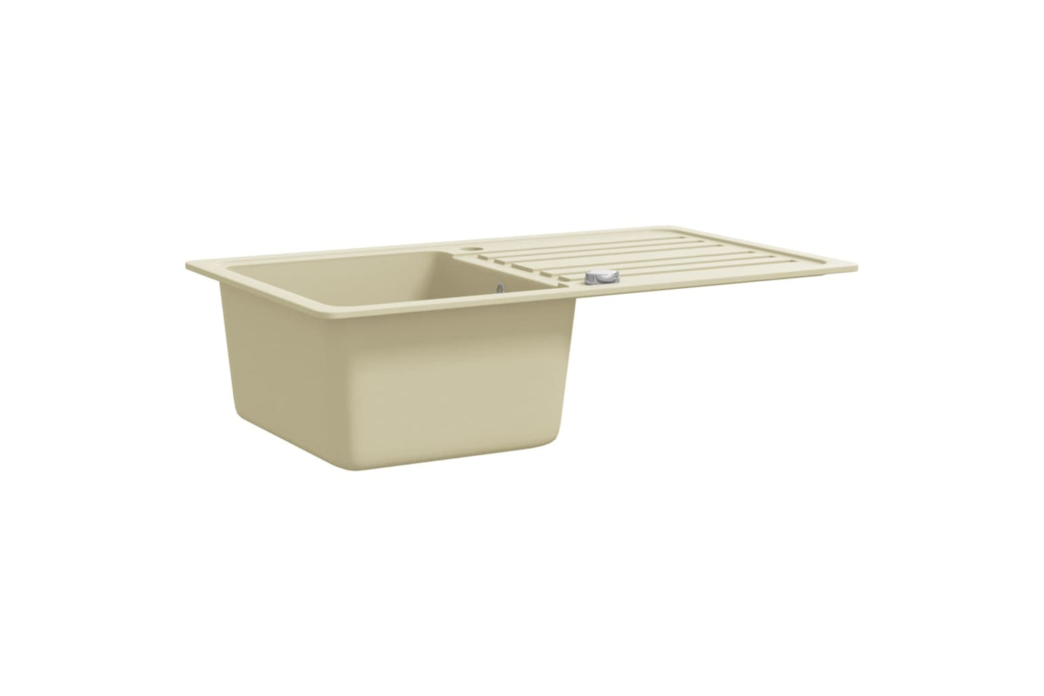Vidaxl Granite Kitchen Sink Single Basin Beige-3