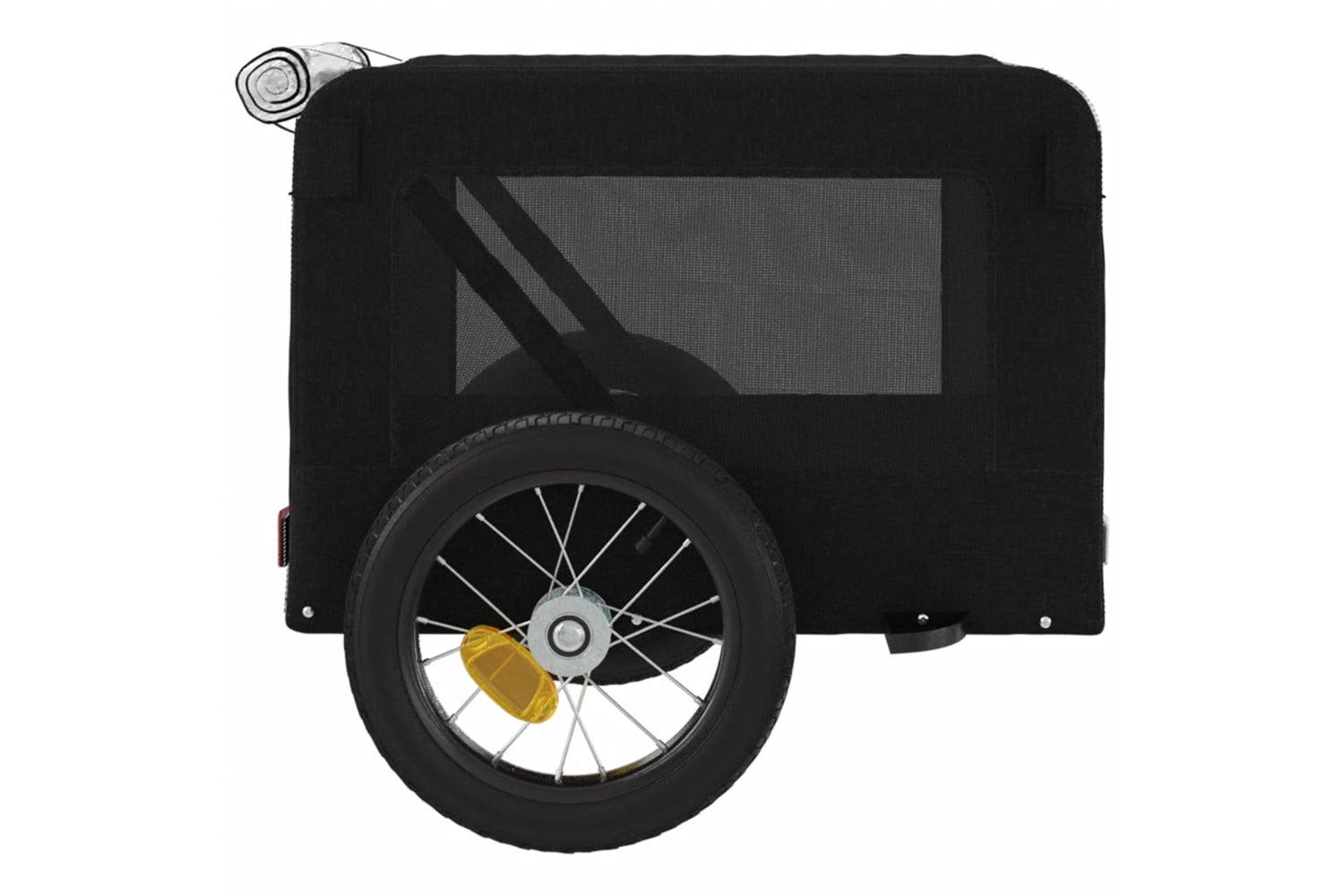 Vidaxl 93912 Pet Bike Trailer Black Oxford Fabric&iron-7
