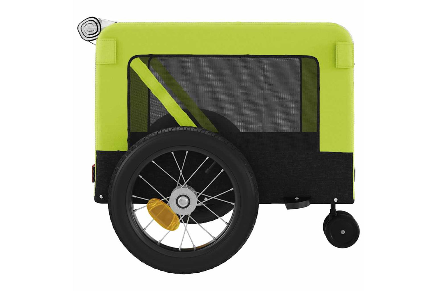 Vidaxl 93934 Pet Bike Trailer Green And Black Oxford Fabric And Iron-7
