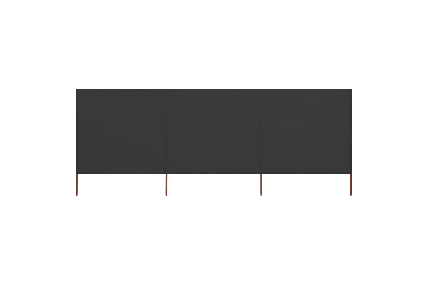 vidaXL 44541 3-panel Wind Screen Fabric 400x120cm Anthracite-3
