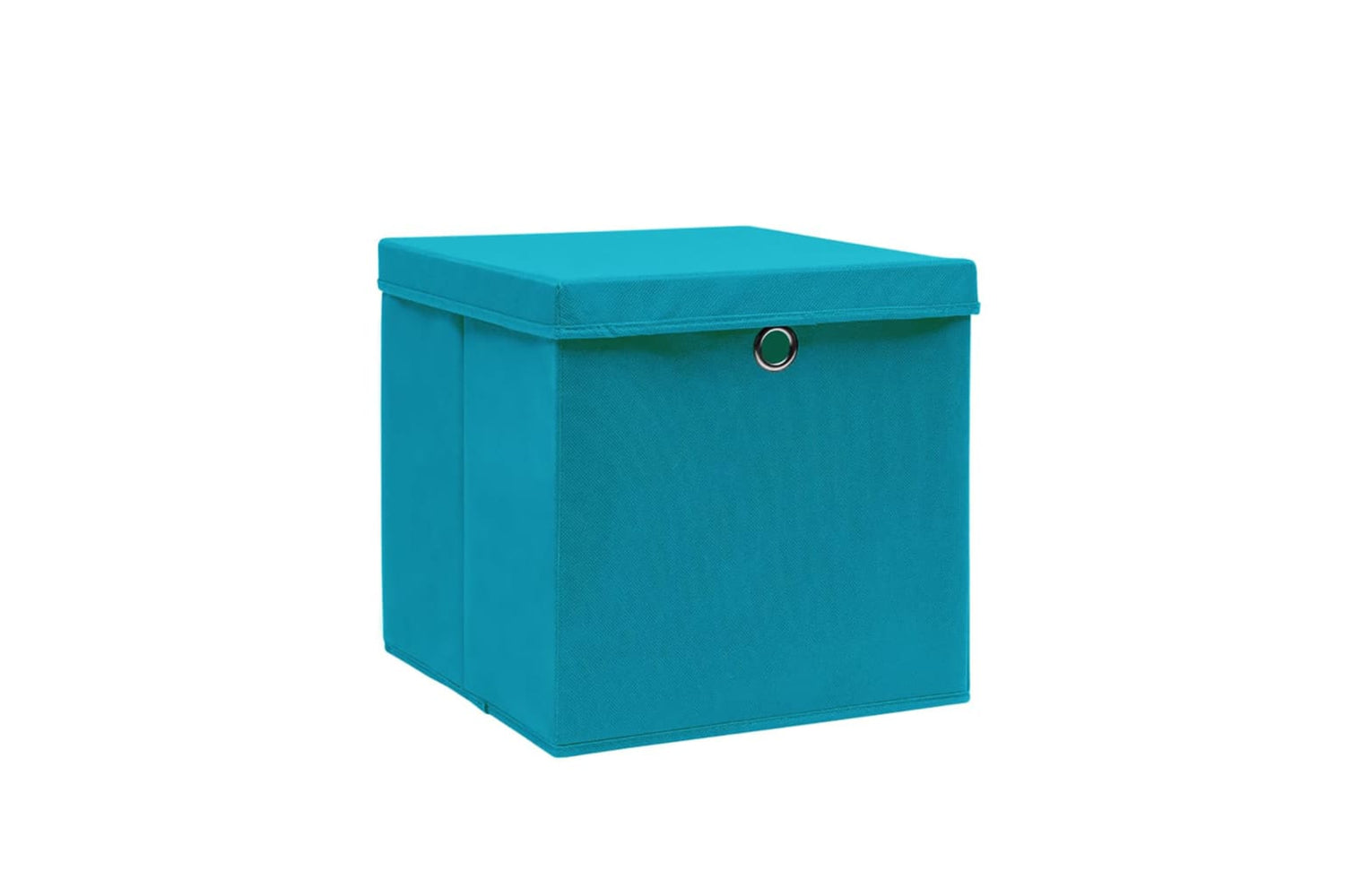 vidaXL 325232 Storage Boxes With Covers 4 Pcs 28x28x28cm Baby Blue-2
