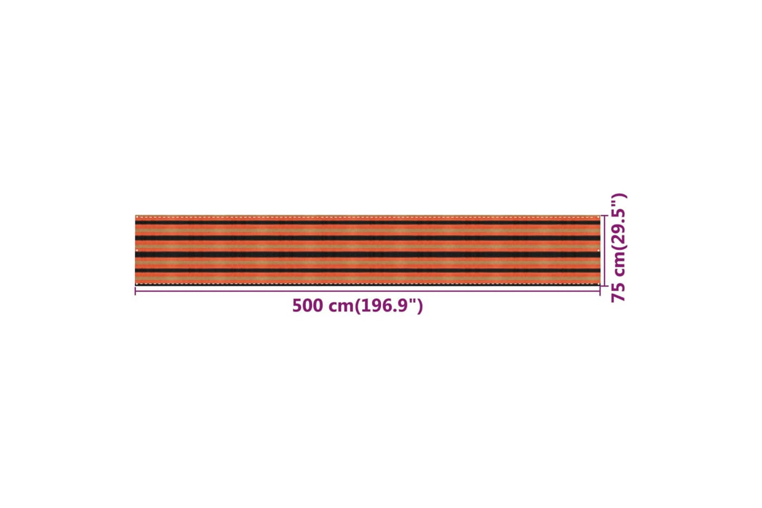 vidaXL 310898 Balcony Screen Multicolour 75x500cm Hdpe-5